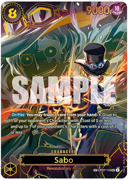 2025 One Piece OP13-Carrying on His Will Sabo Special Alternate Art OP07-118