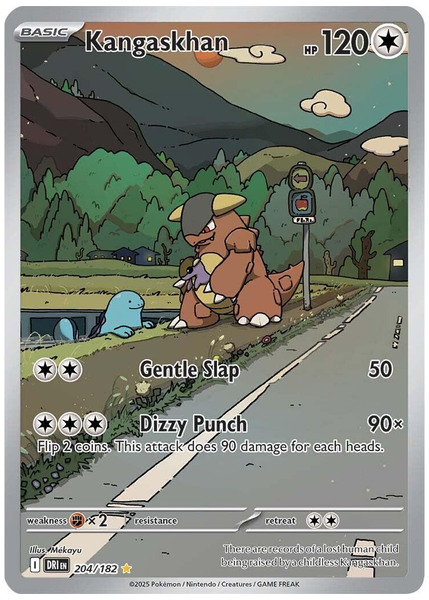 2025 Pokemon Dri EN-Destined Rivals Kangaskhan Illustration Rare 204/182