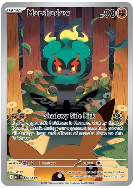 2025 Pokemon Meg EN-Mega Evolution Marshadow Illustration Rare 146/132