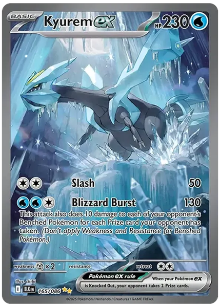2025 Pokemon Blk EN-Black Bolt Kyurem EX Special Illustration Rare 165/086