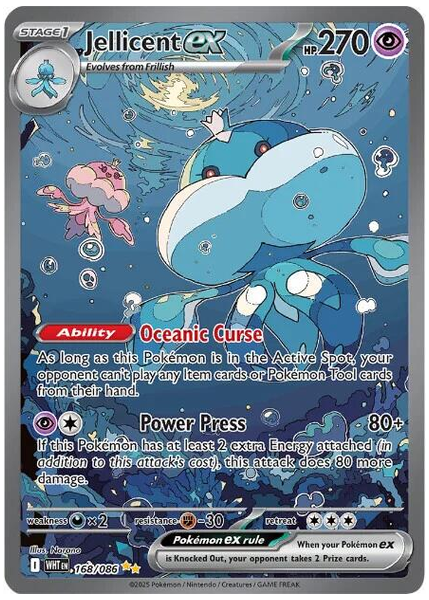 2025 Pokemon Wht EN-White Flare Jellicent EX Special Illustration Rare 168/086