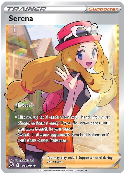 2022 Pokemon Sword & Shield Silver Tempest Full Art/Serena Base 193/195