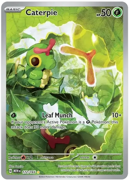 2023 Pokemon Mew EN-151 Caterpie Illustration Rare 172/165