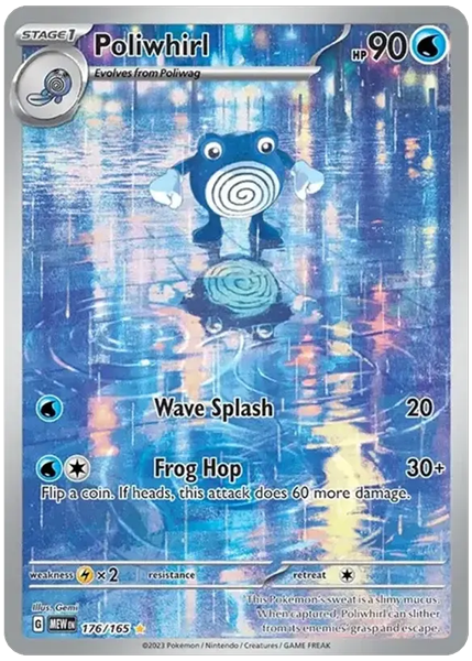 2023 Pokemon Mew EN-151 Poliwhirl Illustration Rare 176/165