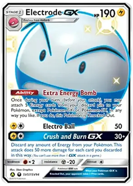 2019 Pokemon Sun & Moon Hidden Fates Full Art/Electrode GX Base SV57/SV94