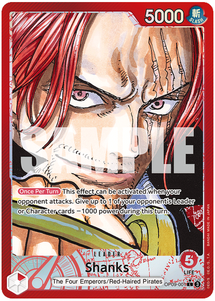 2024 One Piece OP09-Emperors in the New World Shanks Alternate Art OP09-001
