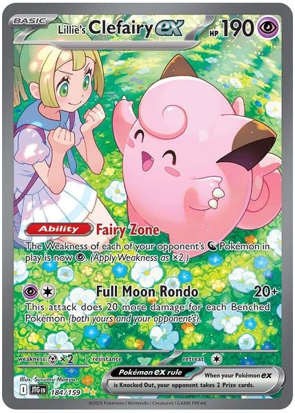 2025 Pokemon Jtg EN-Journey Together Lillie's Clefairy EX Special Illustration Rare 184/159