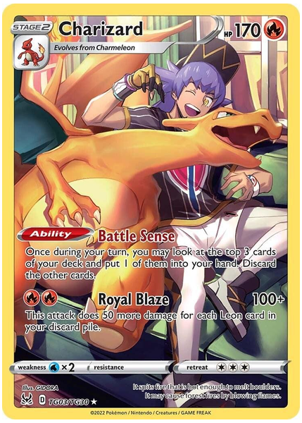 2022 Pokemon Sword & Shield Lost Origin Full Art/Charizard Base TG03/TG30