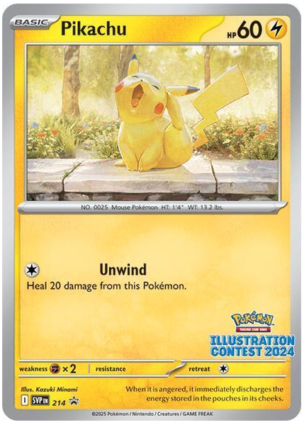 2025 Pokemon Svp EN-SV Black Star Promo Pikachu Illustration Contest 2024 214