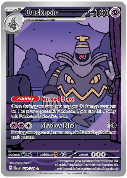 2024 Pokemon Sfa EN-Shrouded Fable Dusknoir Illustration Rare 070/064