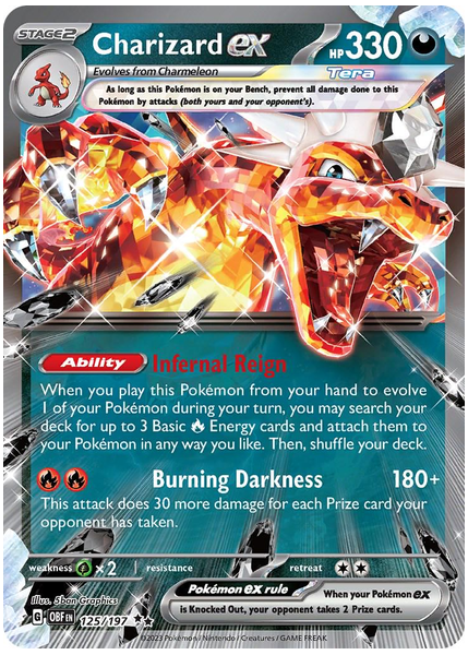 2023 Pokemon Obf EN-Obsidian Flames Charizard EX Base 125/197
