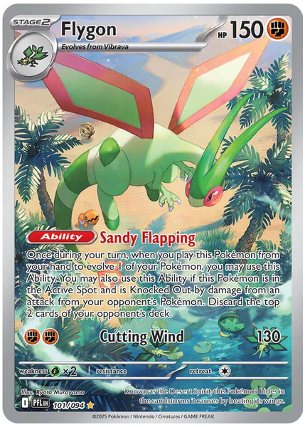2025 Pokemon Pfl EN-Phantasmal Flames Flygon Illustration Rare 101/094