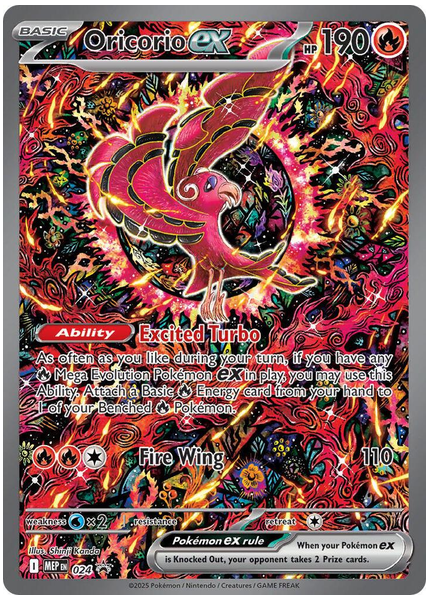 2025 Pokemon Mep EN-Me Black Star Promo Oricorio EX Mega Charizard X EX Ultra-Premium Collection 024