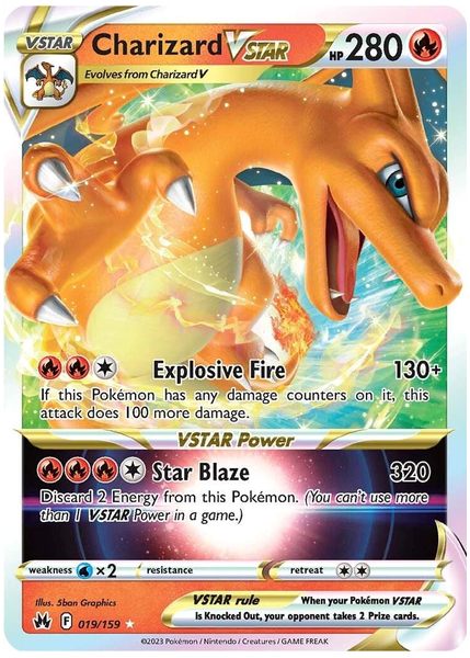 2023 Pokemon Sword and Shield Crown Zenith Charizard Vstar Base 019/159
