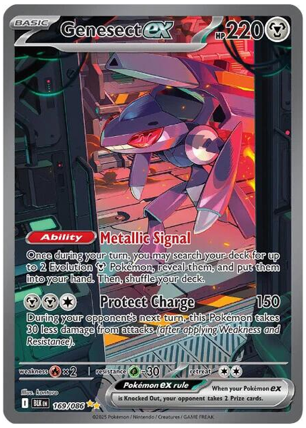 2025 Pokemon Blk EN-Black Bolt Genesect EX Special Illustration Rare 169/086