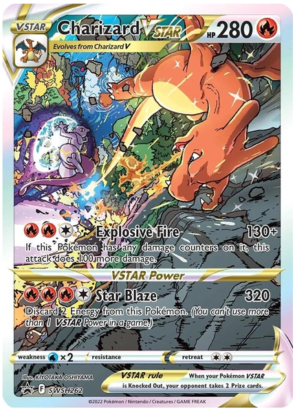 2022 Pokemon Swsh Black Star Promo Full Art/Charizard Vstar Sword & Shield Ultra-Premium Collection-Charizard 262