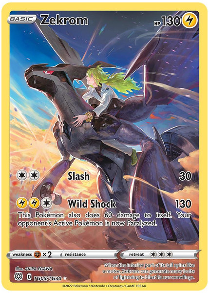2022 Pokemon Sword & Shield Brilliant Stars Full Art/Zekrom Base TG05/TG30