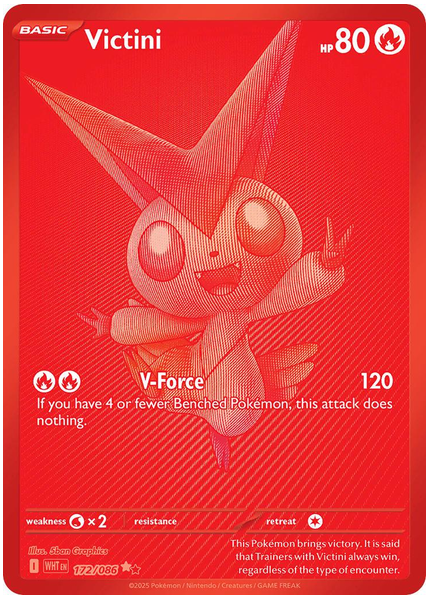 2025 Pokemon Wht EN-White Flare Victini Black White Rare 172/086