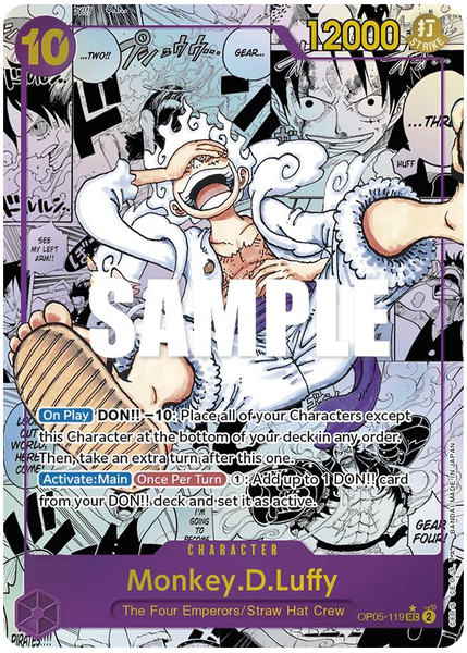 2023 One Piece OP05-Awakening of the New Era Monkey D. Luffy Manga Alternate Art OP05-119