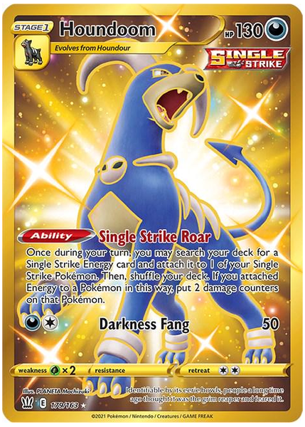 2021 Pokemon Sword & Shield Battle Styles Full Art/Houndoom Secret 179/163