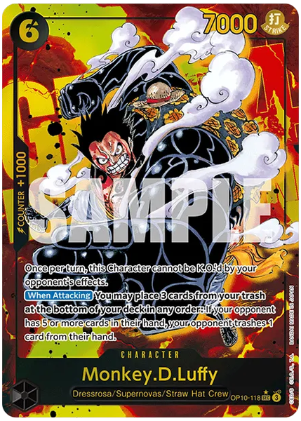 2025 One Piece OP10-Royal Blood Monkey D. Luffy Alternate Art OP10-118
