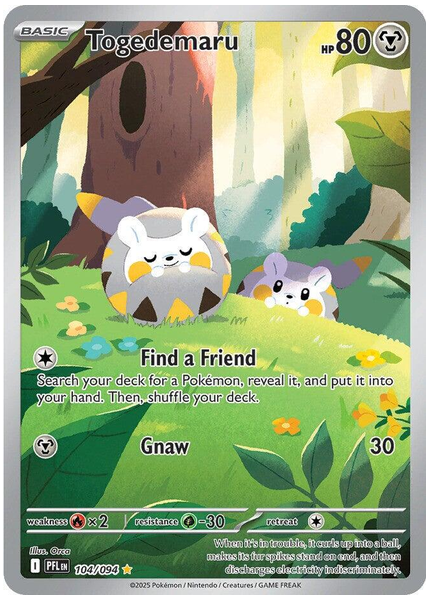 2025 Pokemon Pfl EN-Phantasmal Flames Togedemaru Illustration Rare 104/094