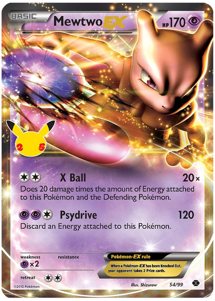 2021 Pokemon Celebrations Classic Collection Mewtwo EX Base 54/99