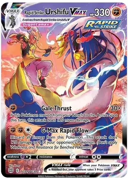 2022 Pokemon Sword & Shield Brilliant Stars Full Art/Rapid Strike Urshifu Vmax Base TG21/TG30