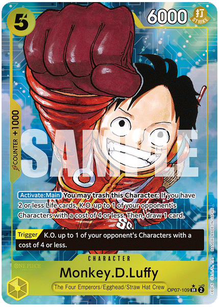 2024 One Piece OP07-500 Years in the Future Monkey D. Luffy Alternate Art OP07-109