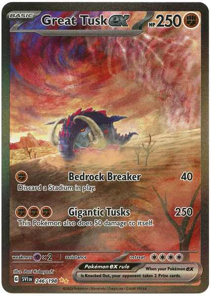 2023 Pokemon Svi EN-Scarlet & Violet Great Tusk EX Special Illustration Rare 246/198