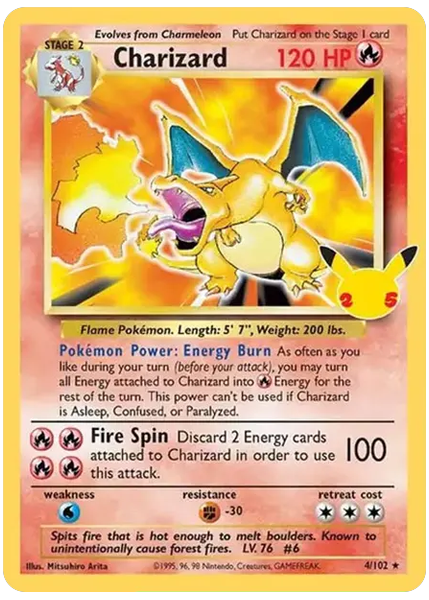 2021 Pokemon Celebrations Classic Collection Charizard-Holo Base 4/102